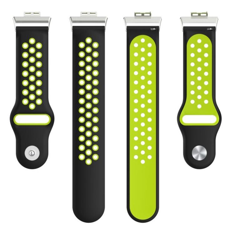 Ремешок Deexe Dot Color для Huawei Watch Fit - Black / Green: фото 5 из 5