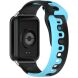 Ремешок Deexe Double Color Strap для Xiaomi Redmi Watch 4 / Mi Smart Band 8 Pro / Band 9 Pro - Black / Blue (346401BL). Фото 1 из 8