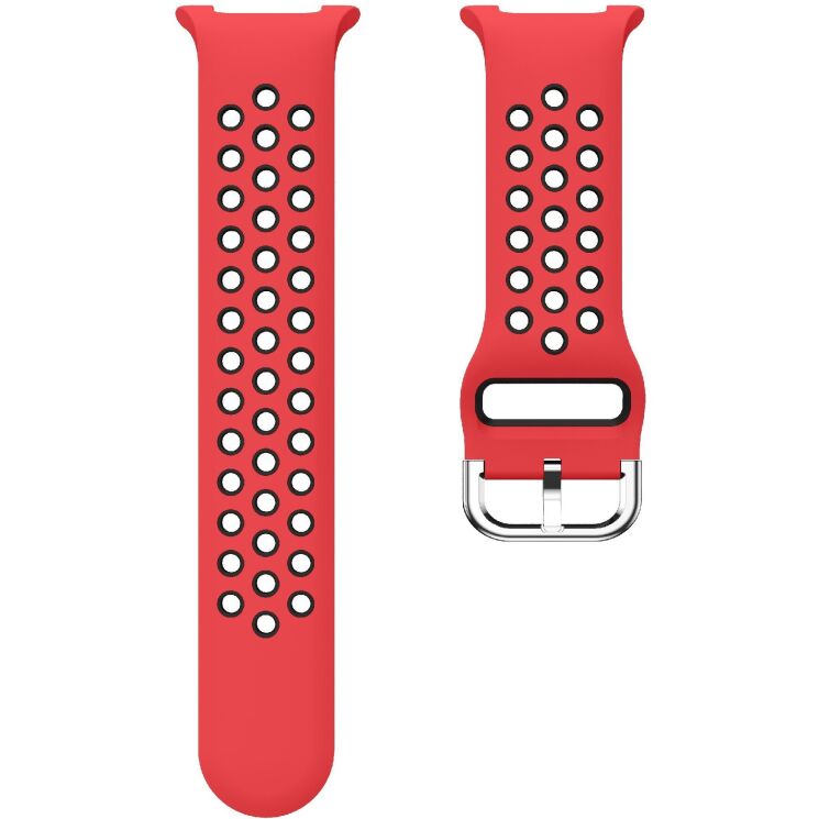 Ремінець Deexe Dual Color для Samsung Galaxy Watch 8 (40/44mm) / 8 Classic - Red / Black: фото 5 з 6