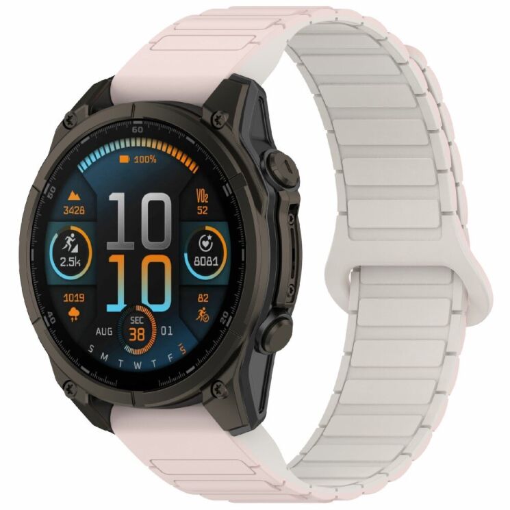 Ремінець Deexe Flexible Fit для годинників Garmin з кріпленням Quick Fit 26mm - Pink / Starlight: фото 2 з 8