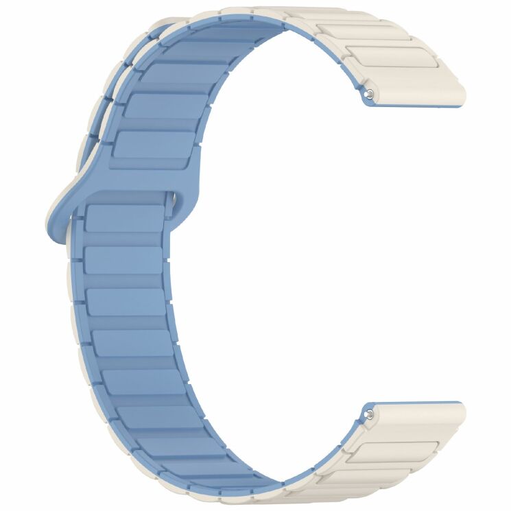 Ремешок Deexe Flexible Fit для часов с шириной крепления 20 мм - White / Blue: фото 4 из 9
