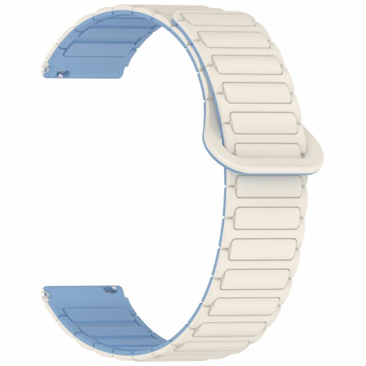 Ремешок Deexe Flexible Fit для часов с шириной крепления 20 мм - White / Blue: фото 3 из 9