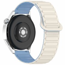 Ремешок Deexe Flexible Fit для часов с шириной крепления 20 мм - White / Blue: фото 1 из 9