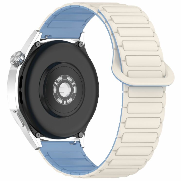 Ремешок Deexe Flexible Fit для часов с шириной крепления 20 мм - White / Blue: фото 1 из 9