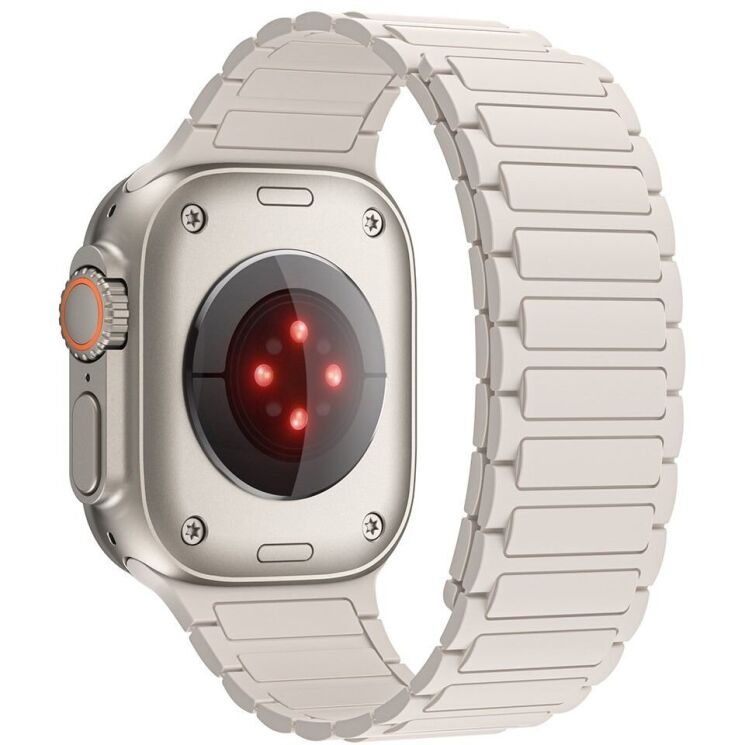 Ремінець Deexe Magnetic Band для Apple Watch 46 / 45 / 44 / SE 44 / 42 (Series 1-3) / Ultra / Ultra 2 / Ultra 3 - Starlight (251890SL) Ремінець Deexe Magnetic Band для Apple Watch 46 / 45 / 44 / SE 44 / 42 (Series 1-3) / Ultra / Ultra 2 / Ultra 3 - Starlight: фото 1 з 4