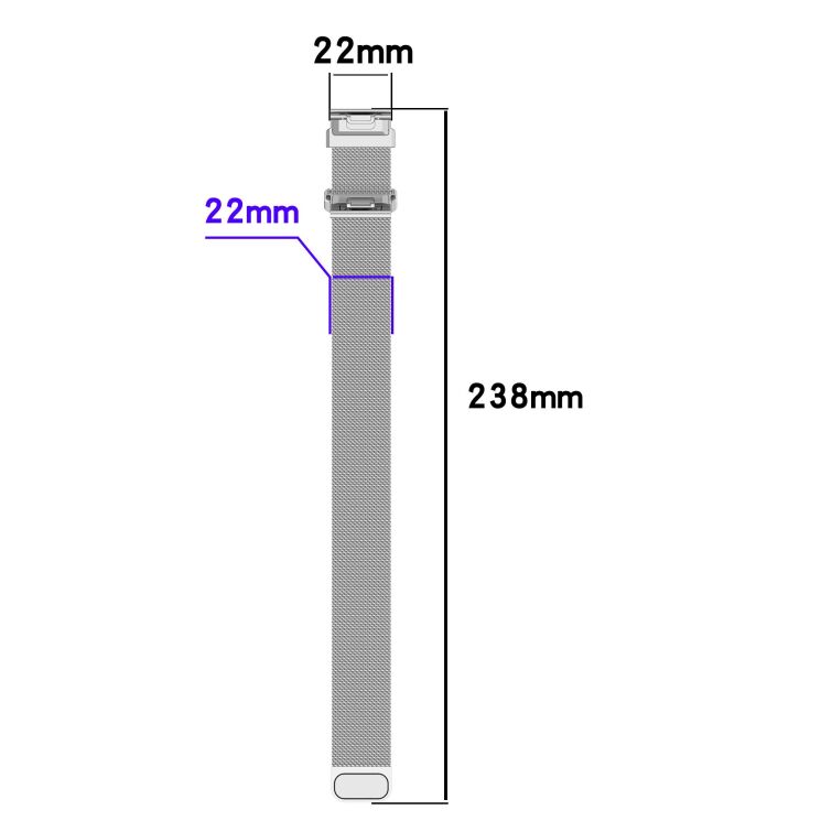 Ремінець Deexe Milanese Stainless Steel ддля годинників Garmin з кріпленням Quick Fit 22mm - Silver: фото 11 з 11