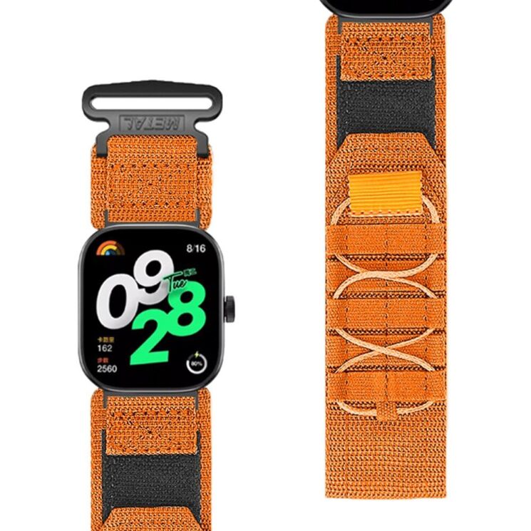 Ремінець Deexe Military для Xiaomi Redmi Watch 4 / 5 / Mi Smart Band 8 Pro / Band 9 Pro - Orange: фото 2 з 8