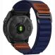 Ремешок Deexe Nylon Leather для Garmin з кріпленням Quick Fit 22mm - Dark Blue (271431DB). Фото 1 из 6