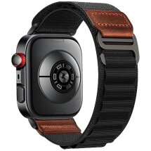Ремінець Deexe Nylon Leather для Huawei Watch 5 / Fit 5 Pro / Fit 4 / Fit 4 Pro / Fit 3 - Black: фото 1 з 7