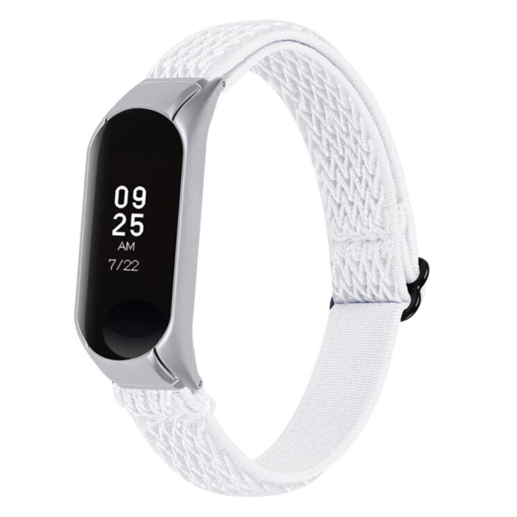 Ремешок Deexe Nylon Loop для Xiaomi Mi Band 7 - White: фото 2 из 8