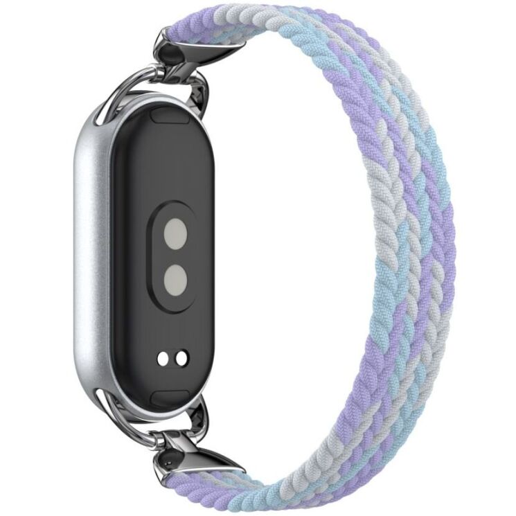 Ремешок Deexe Nylon Woven для Xiaomi Mi Smart Band 8 / Band 9 / Band 10 - Purple: фото 1 из 5
