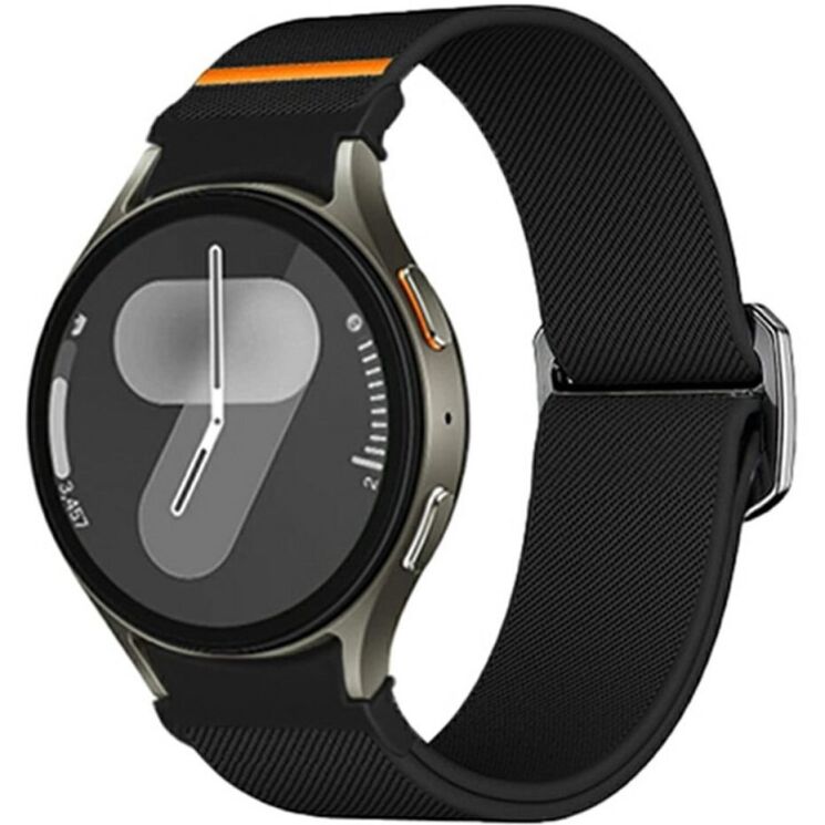 Ремешок Deexe Orbit Flex для Samsung Galaxy Watch 4 / 5 / 6 / 7 / FE (40mm) - Black: фото 2 из 5