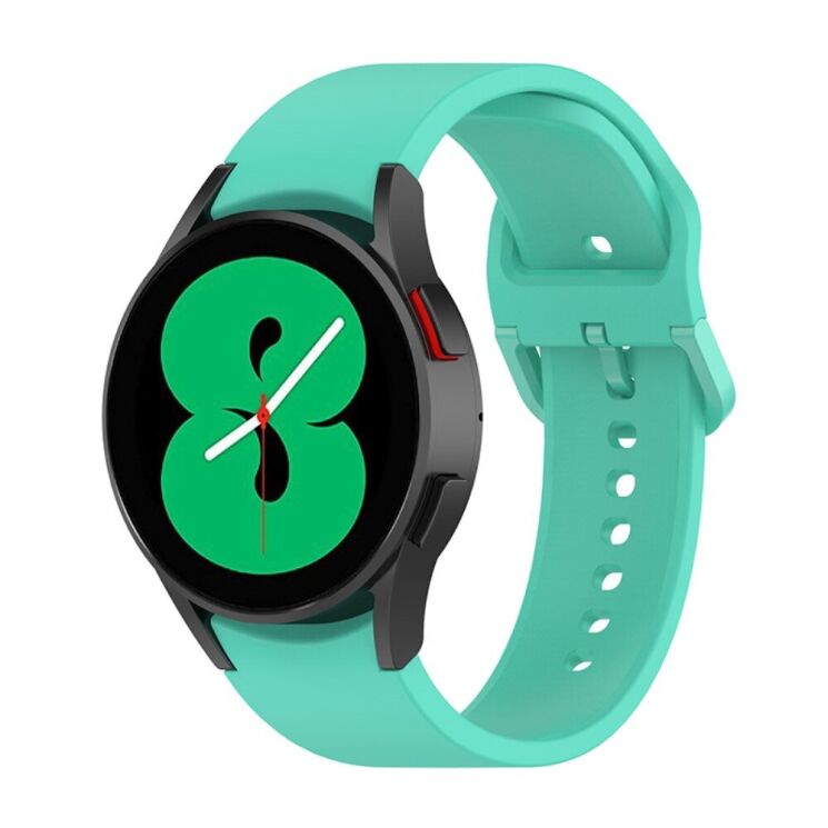 Ремешок Deexe Silicone Watchband для Samsung Galaxy Watch 4 Classic / Watch 4 - Teal: фото 3 из 10