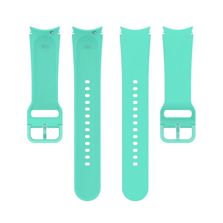 Ремешок Deexe Silicone Watchband для Samsung Galaxy Watch 4 Classic / Watch 4 - Teal: фото 4 из 10