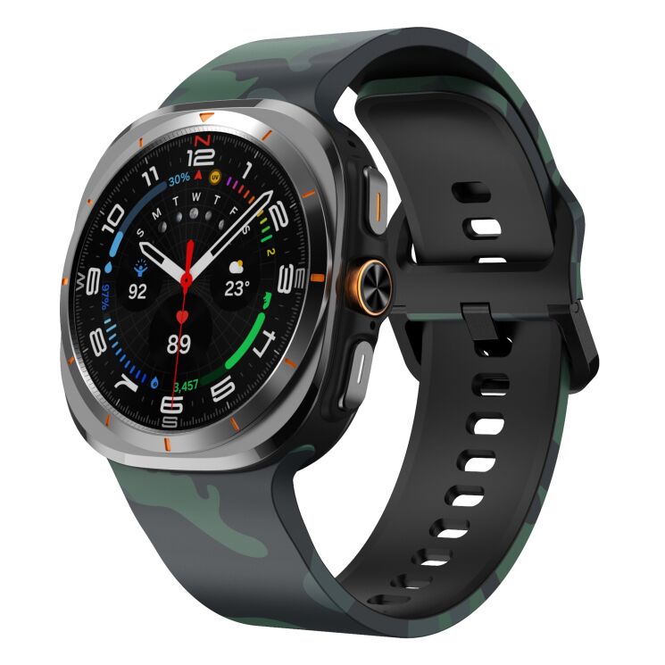 Ремешок Deexe Silicone Watchband для Samsung Galaxy Watch Ultra (47mm) / Ultra (2025) - Army / Green: фото 2 из 6