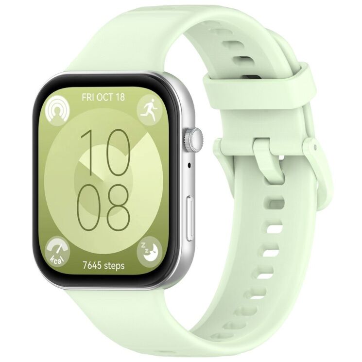 Ремінець Deexe Soft Silicone для Huawei Watch Fit 3 - Green: фото 4 з 7