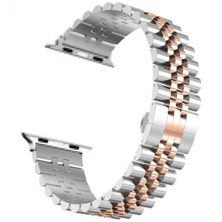 Ремінець Deexe Stainless Steel Strap для Apple Watch 46 / 45 / 44 / SE 44 / 42 (Series 1-3) / Ultra / Ultra 2 / Ultra 3 - Silver / Rose Gold (251339SM) Ремінець Deexe Stainless Steel Strap для Apple Watch 46 / 45 / 44 / SE 44 / 42 (Series 1-3) / Ultra / Ultra 2 / Ultra 3 - Silver / Rose Gold: фото 2 з 4