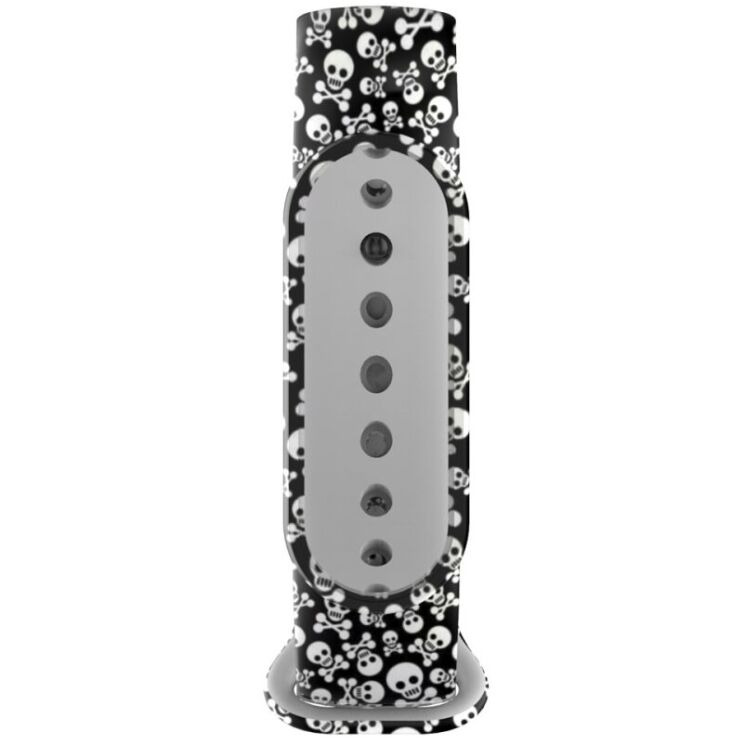 Ремешок Deexe Style Strap для Xiaomi Mi Band 5 / Mi Band 6 - Skull: фото 5 из 5