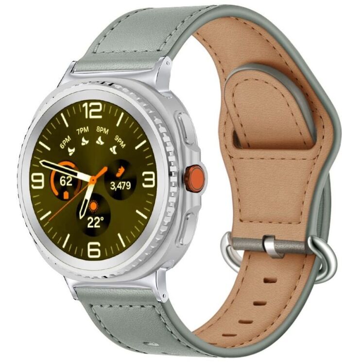 Ремінець KALEBOL Classic Strap для Samsung Galaxy Watch 8 (40/44mm) / 8 Classic - Light Grey: фото 2 з 8