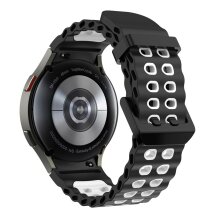 Ремінець KALEBOL Ocean Strap для Samsung Galaxy Watch 4 / 4 Classic / 5 / 5 Pro / 6 / 6 Classic / 7 / FE - Black / White: фото 1 з 9