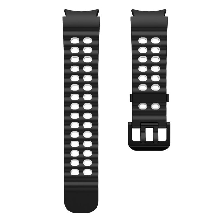 Ремінець KALEBOL Ocean Strap для Samsung Galaxy Watch 4 / 4 Classic / 5 / 5 Pro / 6 / 6 Classic / 7 / FE - Black / White: фото 3 з 9