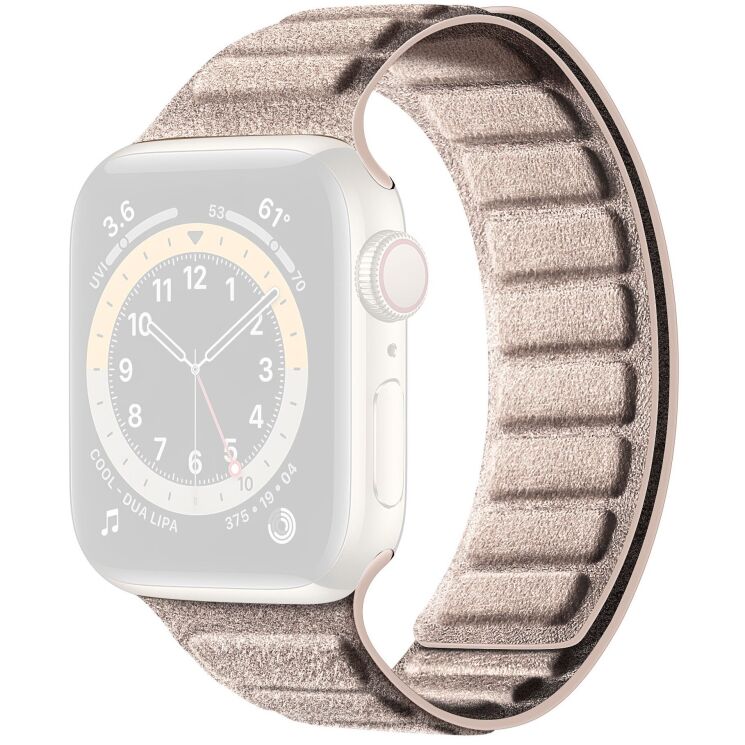 Ремешок Reframe Suede Leather для Apple Watch 42 (Series 10/11) / 41 / 40 / SE 40 / 38 - Khaki: фото 1 из 7