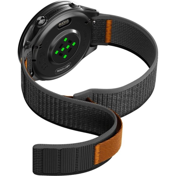 Ремінець Spigen Athlex Air для годинників Garmin з кріпленням Quick Fit 22mm (AMP11425) - Black / Orange: фото 5 з 14