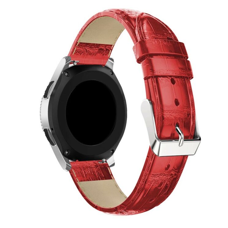 Ремешок UniCase Crocodile Texture для Samsung Galaxy Watch 46mm / Watch 3 45mm / Gear S3 - Red: фото 4 из 5