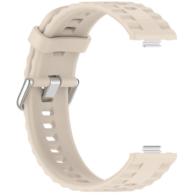 Ремешок UniCase Silicone Strap для Huawei Watch Fit 3 / Fit 4 / Fit 4 Pro - Ivory White: фото 3 из 7