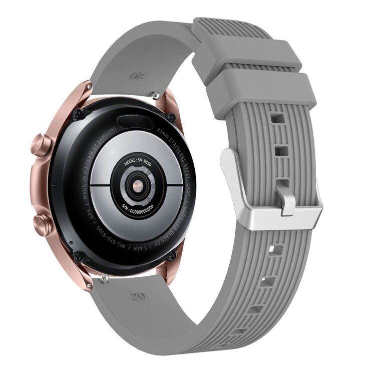 Ремешок UniCase Soft Line для Samsung Galaxy Watch 3 (41mm) - Grey: фото 1 из 4
