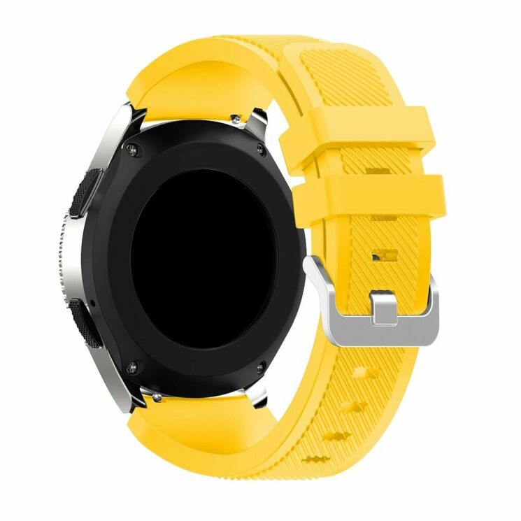 Ремешок UniCase Twill Texture для Samsung Galaxy Watch 46mm / Watch 3 45mm / Gear S3 - Yellow: фото 5 из 6