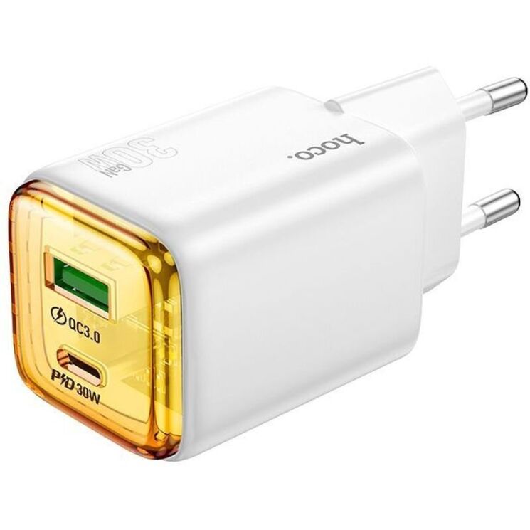 Сетевое зарядное устройство Hoco N53 Monsoon PD30W + QC3.0 - White: фото 3 из 5