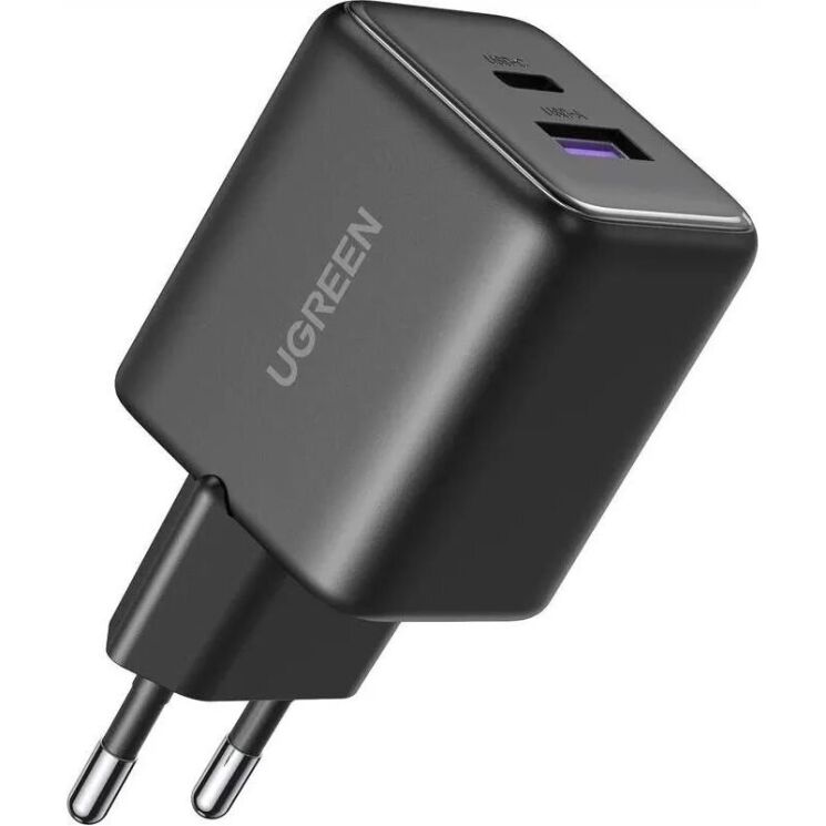 Сетевое зарядное устройство UGREEN X516 GaN 30W Type-C + USB (65014) - Black: фото 2 из 7