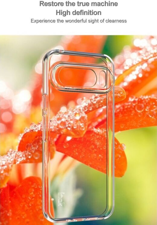 Силиконовый чехол IMAK UX-5 Series для Google Pixel 9 Pro XL - Transparent Black: фото 6 из 9