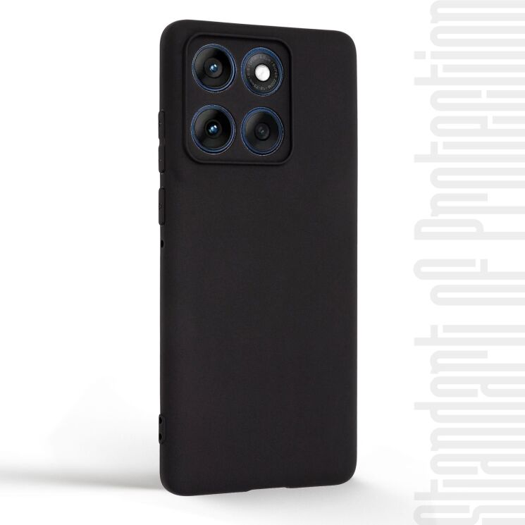 Силиконовый (TPU) чехол ArmorStandart Matte Slim Fit для Motorola Edge 60 - Black: фото 3 из 5