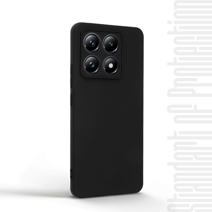 Силиконовый (TPU) чехол ArmorStandart Matte Slim Fit для Xiaomi 14T - Black: фото 2 из 5