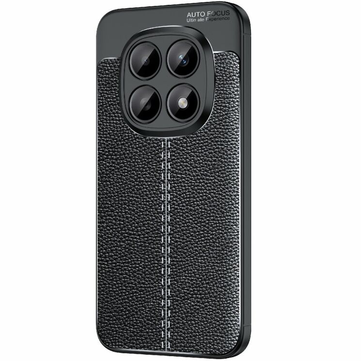 Силиконовый (TPU) чехол Deexe Leather Cover для Xiaomi Redmi Note 15 5G / Poco M8 5G - Black: фото 2 из 3