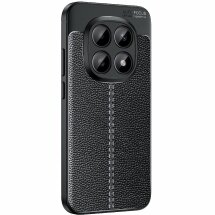 Силиконовый (TPU) чехол Deexe Leather Cover для Xiaomi Redmi Note 15 5G / Poco M8 5G - Black: фото 1 из 3