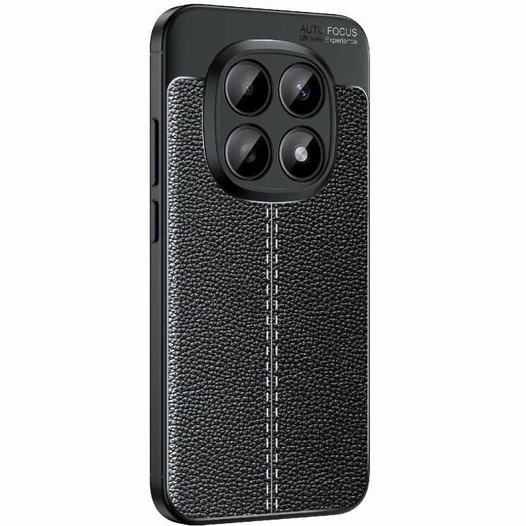 Силиконовый (TPU) чехол Deexe Leather Cover для Xiaomi Redmi Note 15 5G / Poco M8 5G - Black: фото 1 из 3