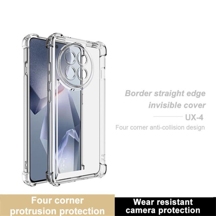Силиконовый (TPU) чехол IMAK UX-4 Series для OnePlus 13R / Ace 5 / Ace 5 Pro - Transparent: фото 4 из 8