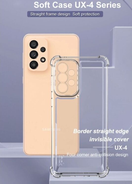 Силиконовый (TPU) чехол IMAK UX-4 Series для Samsung Galaxy A33 (A336) - Transparent: фото 9 из 13