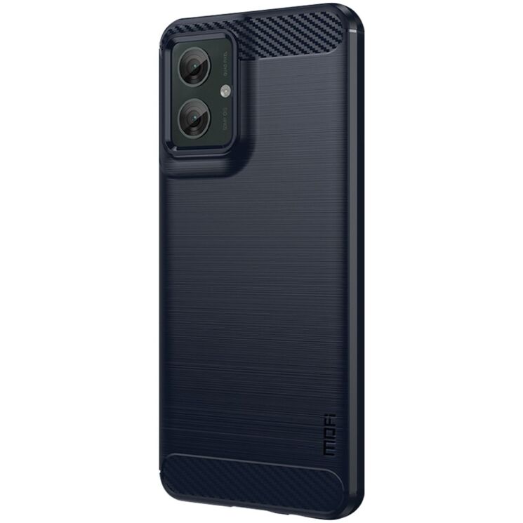 Силиконовый (TPU) чехол MOFI Carbon Fiber для Motorola Moto G55 - Blue: фото 1 из 10