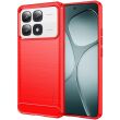 Силиконовый (TPU) чехол MOFI Carbon Fiber для Xiaomi 14T / 14T Pro - Red (365711R)