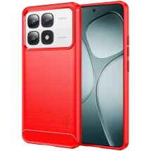 Силиконовый (TPU) чехол MOFI Carbon Fiber для Xiaomi 14T / 14T Pro - Red: фото 1 из 9