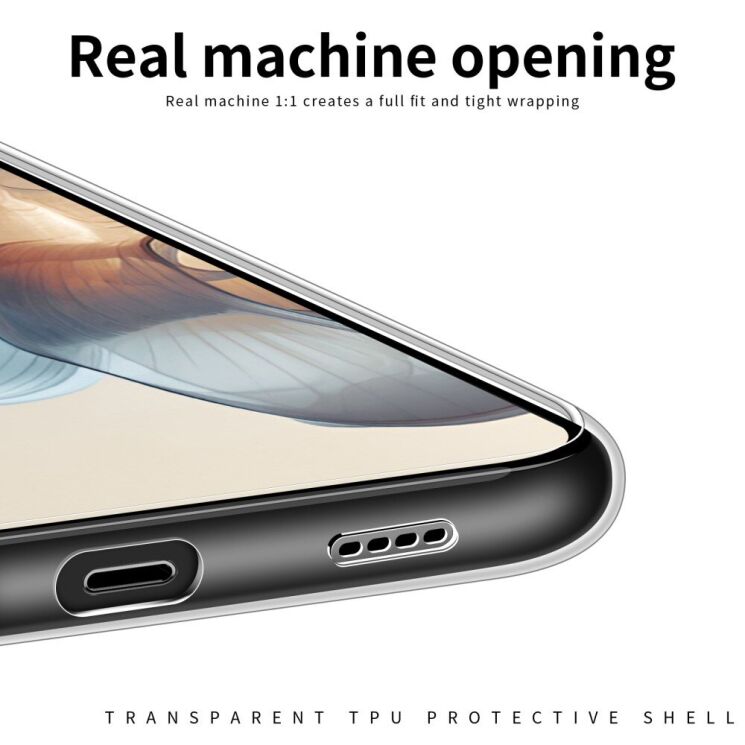 Силиконовый (TPU) чехол MOFI Thin Guard для Motorola Moto G24 Power - Transparent: фото 9 из 11