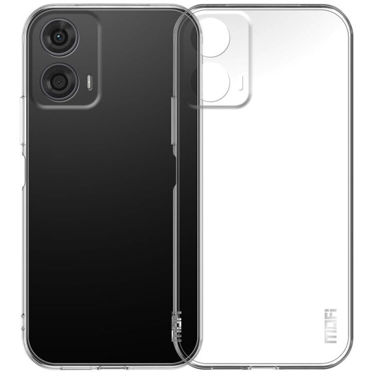 Силиконовый (TPU) чехол MOFI Thin Guard для Motorola Moto G24 Power - Transparent: фото 1 из 11