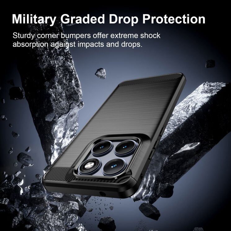 Силиконовый (TPU) чехол UniCase Carbon для Motorola Edge 70 Fusion - Red: фото 4 из 9