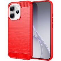 Силиконовый (TPU) чехол UniCase Carbon для OPPO Reno 15 Pro - Red: фото 1 из 8