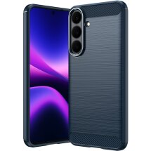 Силиконовый (TPU) чехол UniCase Carbon для Samsung Galaxy S26 FE - Blue: фото 1 из 9