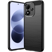 Силиконовый (TPU) чехол UniCase Carbon для Xiaomi Redmi Note 17 - Black: фото 1 из 9